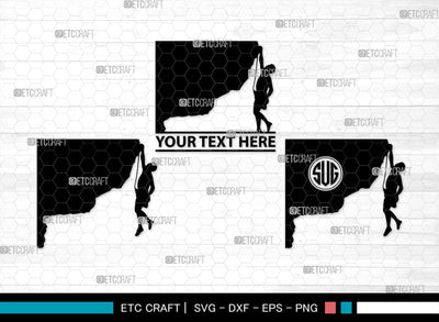 Mountain Climbing Monogram, Mountain Climbing Silhouette, Mountain Climbing SVG, Mountain Svg, Climbing Svg, SB00390 SVG ETC Craft 