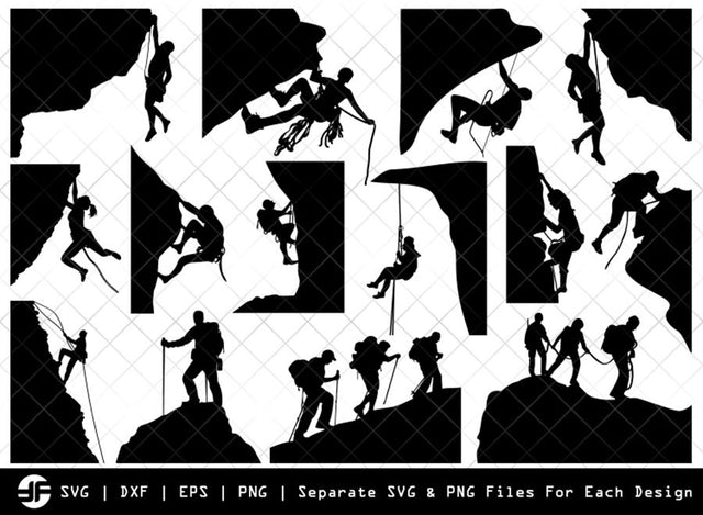 Mountain Climbing SVG | Silhouette Bundle | SVG Cut File SVG ETC Craft 