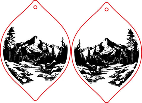 Mountain Earrings SVG For Laser Mountain Earrings For Glowforge Mountain Earrings For Laser Glowforge Earrings With Mountain Earrings SVG SVG Diva Watts Designs 