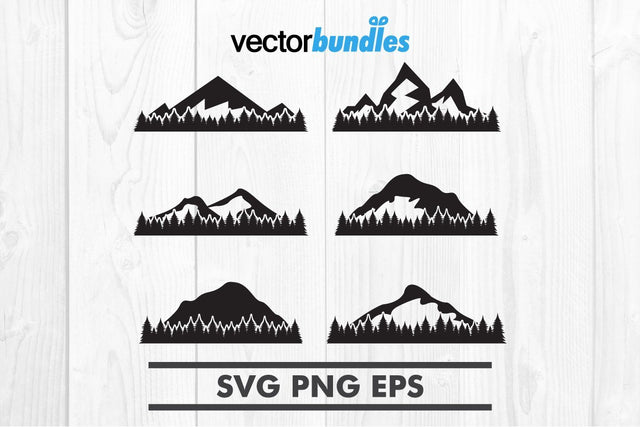 Mountain forest clip art svg SVG vectorbundles 