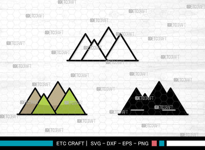 Mountain Icons Color, Mountain Svg, Mountain Logo Svg, Mountains, mountain and forest, Mountain Bundle, Icon Bundle, Svg Cut File, Dxf, Eps, Png, SVG ETC Craft 