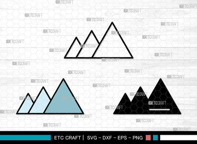 Mountain Icons Color, Mountain Svg, Mountain Logo Svg, Mountains, mountain and forest, Mountain Bundle, Icon Bundle, Svg Cut File, Dxf, Eps, Png, SVG ETC Craft 
