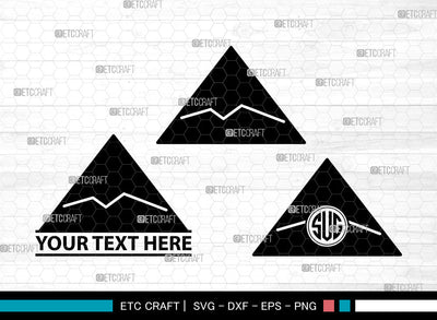 Mountain Icons Monogram, Mountain Svg, Mountain Logo Svg, Mountains, mountain and forest, Mountain Monogram, Icon Monogram, Svg Cut File, Dxf, Eps, Png, SVG ETC Craft 