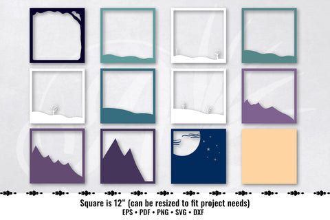 Mountain Majesty cut files mini set, 4 designs SVG Angel on Empire 