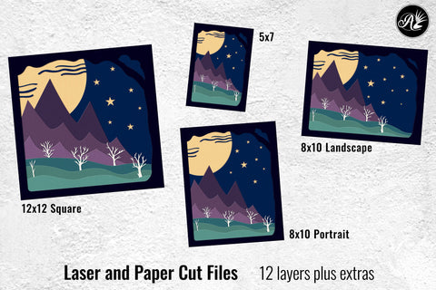 Mountain Majesty cut files mini set, 4 designs SVG Angel on Empire 