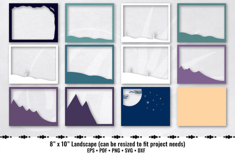 Mountain Majesty cut files mini set, 4 designs SVG Angel on Empire 