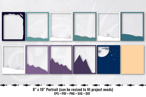 Mountain Majesty cut files mini set, 4 designs SVG Angel on Empire 