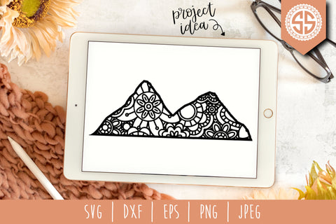 Mountain Mandala Zentangle Mini Bundle - Set of 7 SVG SavoringSurprises 