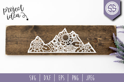 Mountain Mandala Zentangle SVG SavoringSurprises 