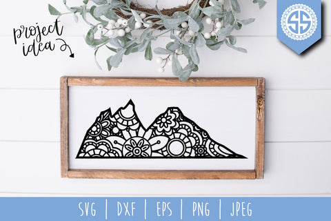 Mountain Mandala Zentangle SVG SavoringSurprises 
