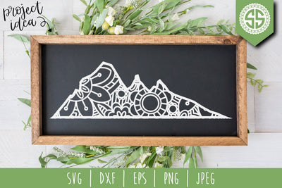 Mountain Mandala Zentangle SVG SavoringSurprises 