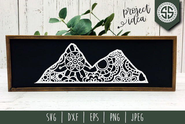 Mountain Mandala Zentangle SVG SavoringSurprises 