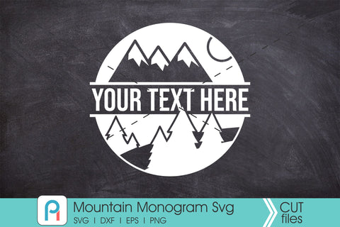 Mountain Monogram Svg, Mountain Svg, Mountain Clipart SVG Pinoyart Kreatib 