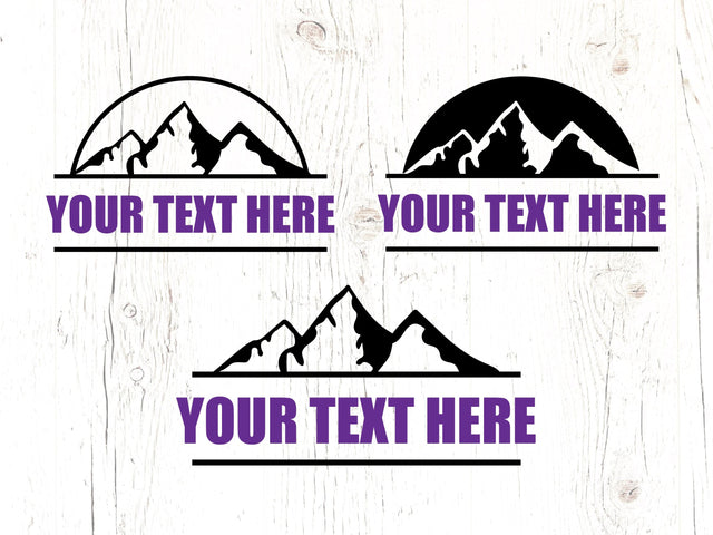 Mountain Monograms SVG Caffeinated SVGs 