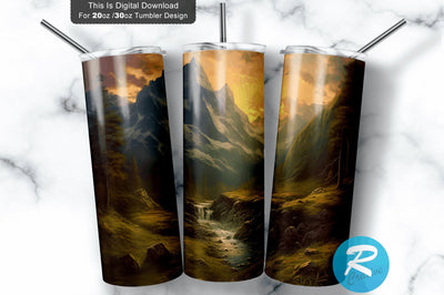 Mountain Nature 20 oz / 30 oz Tumbler PNG Sublimation Regulrcrative 
