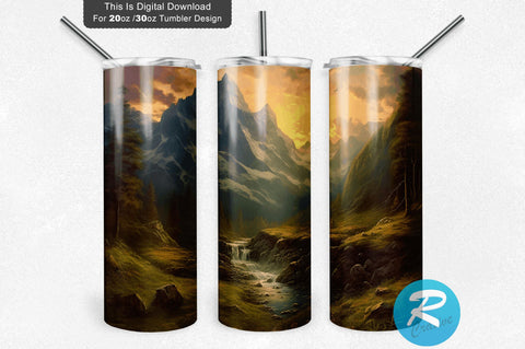 Mountain Nature 20 oz / 30 oz Tumbler PNG Sublimation Regulrcrative 