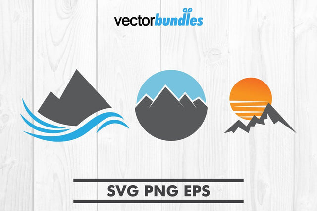 Mountain nature clip art svg SVG vectorbundles 