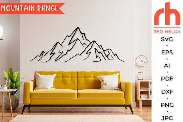 Mountain Range SVG - Outdoor Cut File SVG RedHelgaArt 