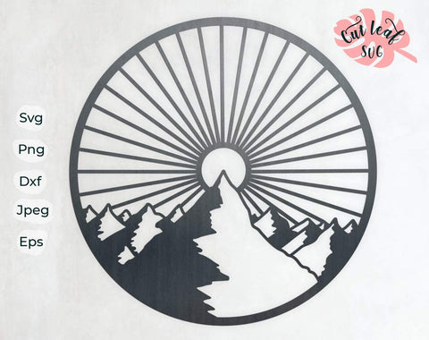 Mountain svg, dxf files for plasma, cnc files for wood, adventure svg, camping svg, mountains svg, outdoors svg SVG CutLeafSvg 