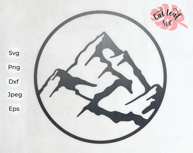 Mountain svg, dxf files for plasma, cnc files for wood, mountains svg, adventure svg, camping svg, dxf cut file for laser, outdoors svg SVG CutLeafSvg 