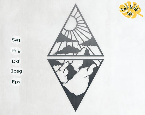 Mountain svg, dxf files for plasma, cnc files for wood, mountains svg, adventure svg, camping svg, mountains svg, outdoors svg, camper svg SVG CutLeafSvg 