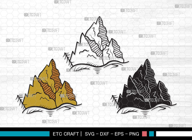 Mountain SVG | Hiking Svg | Nature Svg | Pine Tree Svg | Mountain Clipart SVG ETC Craft 