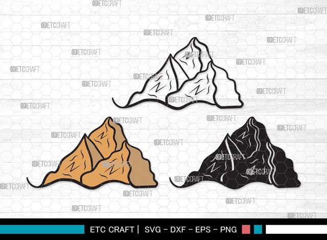 Mountain SVG | Hiking Svg | Nature Svg | Pine Tree Svg | Mountain Clipart SVG ETC Craft 