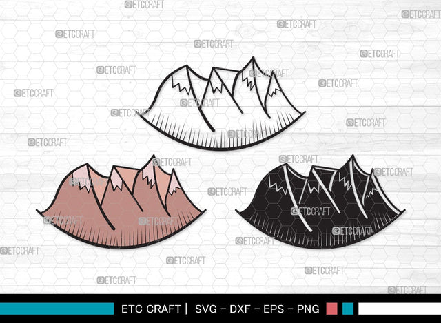 Mountain SVG | Hiking Svg | Nature Svg | Pine Tree Svg | Mountain Clipart SVG ETC Craft 