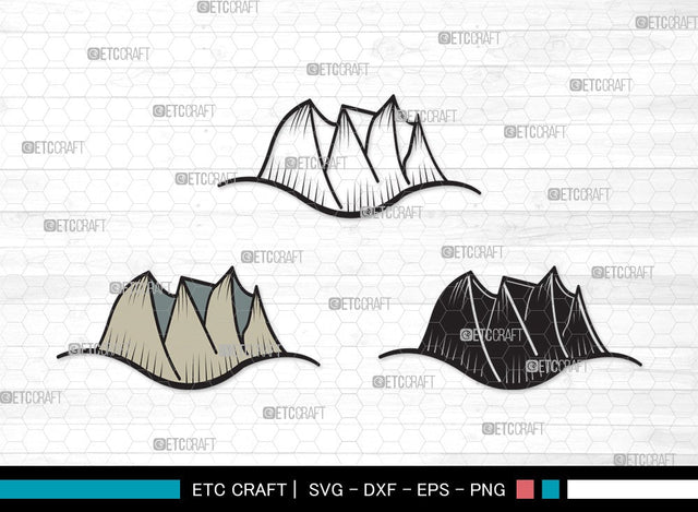 Mountain SVG | Hiking Svg | Nature Svg | Pine Tree Svg | Mountain Clipart SVG ETC Craft 
