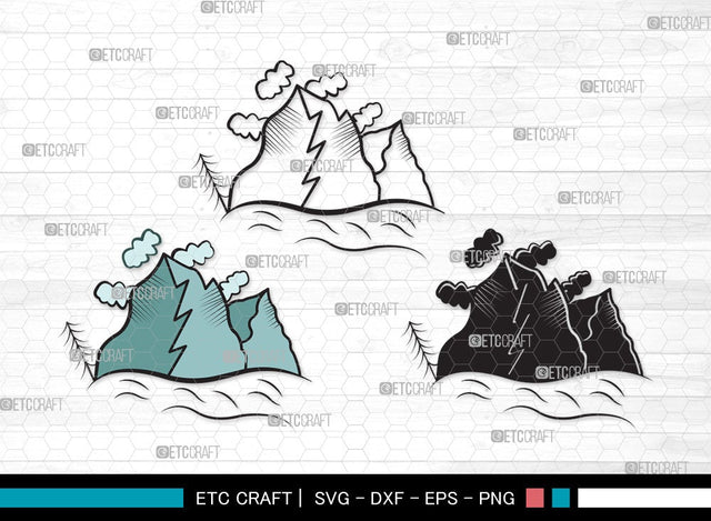 Mountain SVG | Hiking Svg | Nature Svg | Pine Tree Svg | Mountain Clipart SVG ETC Craft 