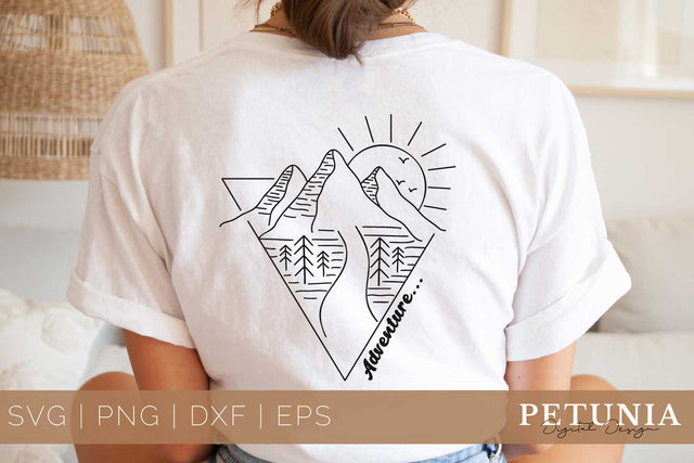 Mountain SVG | Mountain and Trees Adventure SVG SVG Petunia Digital Design 