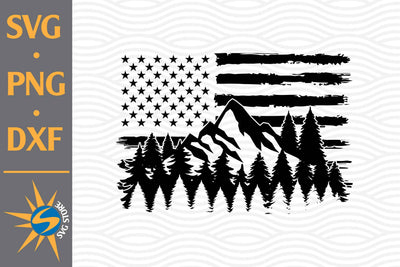 Mountain US Flag SVG, PNG, DXF Digital Files Include SVG SVGStoreShop 