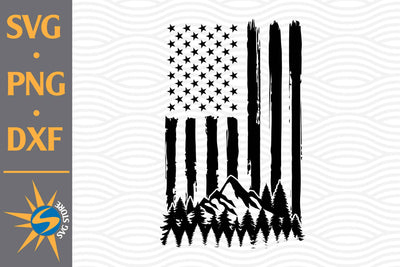 Mountain US Flag SVG, PNG, DXF Digital Files Include SVG SVGStoreShop 