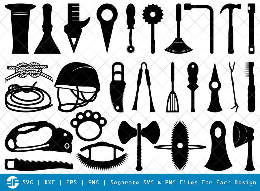 Mountaineers Tool SVG Cut Files Climber Tools Silhouette So Fontsy