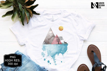 Mountains and the Sea PNG Sublimation Sublimation Abven Graphics 