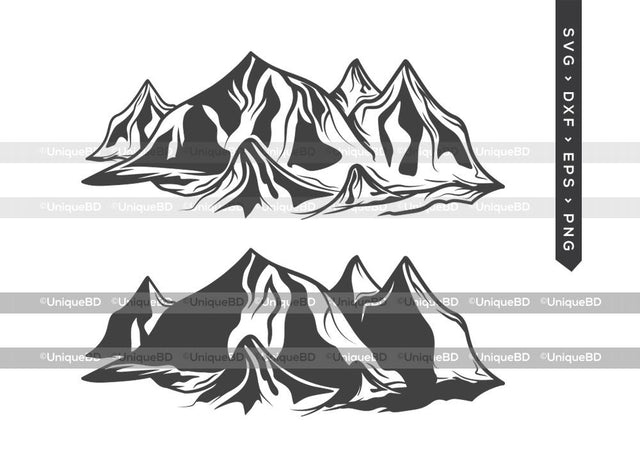 Mountains SVG Cut File | Hill Svg | Mountains Icon Svg | mountain Svg | Range Mountains Svg | Mountains Silhouette | Dxf | Eps | Png | Cut File SVG ETC Craft 