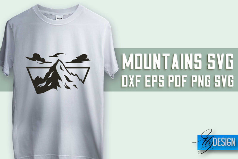Mountains SVG Design | Mountain SVG | Camping SVG Design SVG Fly Design 