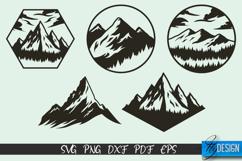 Mountains SVG Design | Mountain SVG | Camping SVG Design SVG Fly Design 