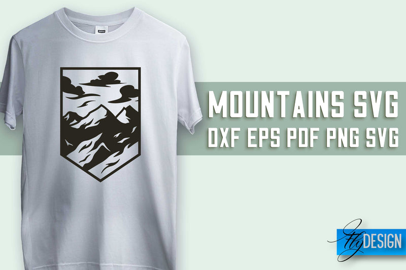 Mountains SVG Design | Mountain SVG | Camping SVG Design SVG Fly Design 