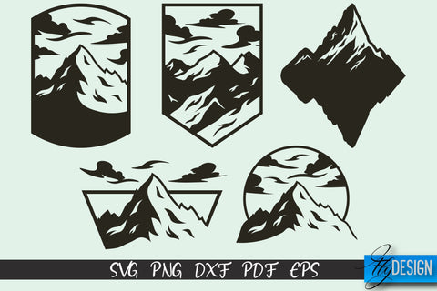 Mountains SVG Design | Mountain SVG | Camping SVG Design SVG Fly Design 