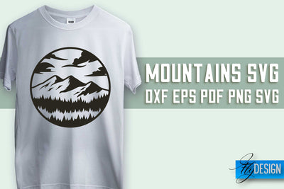 Mountains SVG Design | Mountain SVG | Camping SVG Design SVG Fly Design 