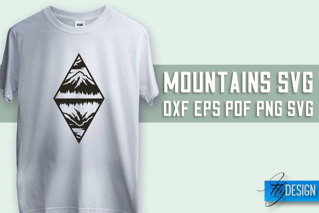 Mountains SVG Design | Mountain SVG | Camping SVG Design SVG Fly Design 