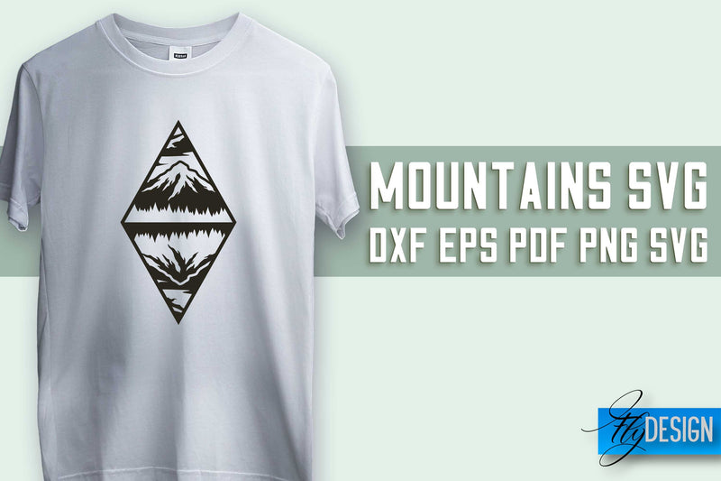 Mountains SVG Design | Mountain SVG | Camping SVG Design SVG Fly Design 