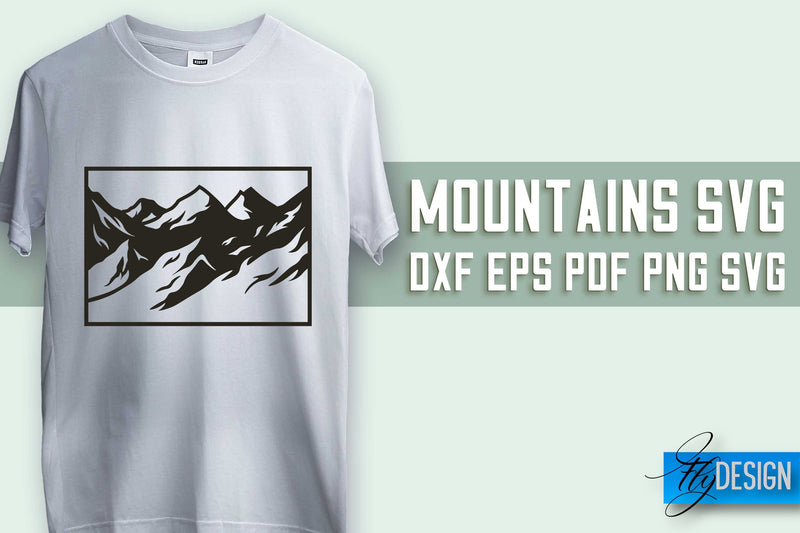 Mountains SVG Design | Mountain SVG | Camping SVG Design SVG Fly Design 