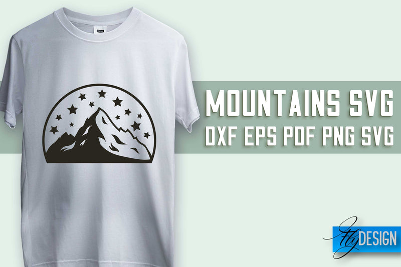 Mountains SVG Design | Mountain SVG | Camping SVG Design SVG Fly Design 