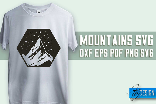 Mountains SVG Design | Mountain SVG | Camping SVG Design SVG Fly Design 