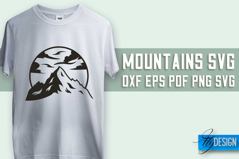 Mountains SVG Design | Mountain SVG | Camping SVG Design SVG Fly Design 