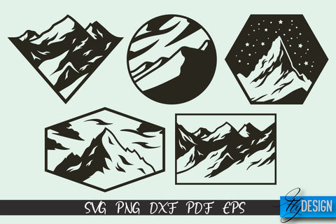 Mountains SVG Design | Mountain SVG | Camping SVG Design SVG Fly Design 