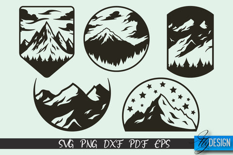 Mountains SVG Design | Mountain SVG | Camping SVG Design SVG Fly Design 