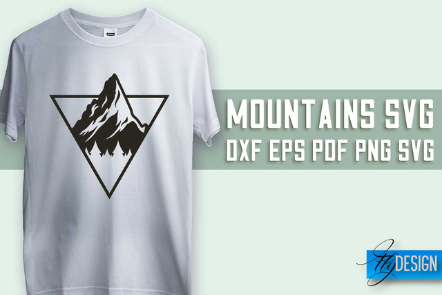 Mountains SVG Design | Mountain SVG | Camping SVG Design SVG Fly Design 
